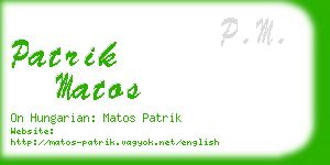 patrik matos business card